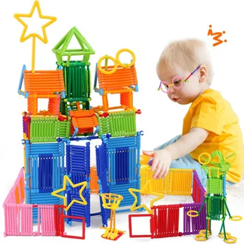Горячая распродажа Собранных Строительных Блоков DIY Smart Stick Blocks Воображение, Креативность, Обучающие Игрушки, Подарок для детей
