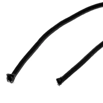 Сверхпрочный полиэстер с резиновым покрытием, 3 мм Прочная эластичная веревка, ударопрочный размер и цвет - черный,