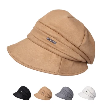 Осенне-зимняя восьмиугольная шляпа, женская теплая шляпа, берет с мягкими полями, кепка газетчика, кепка с восемью лезвиями, плоская кепка, шляпы художников Гэтсби