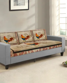 Ретро-чехол для диванной подушки с рисунком Фермерского Петуха, Протектор для мебели, Эластичный Моющийся Съемный Чехол для дивана, Эластичные Чехлы