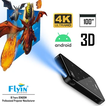 2023 НОВЫЙ карманный портативный мобильный смарт-DLP LED мини-проектор Ultra HD 4K для домашнего кинотеатра Android Full HD видеопроектор