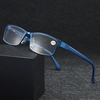 2023 Модные очки для чтения в металлической оправе с защитой от синего света, очки для дальнозоркости высокой четкости для мужчин и женщин