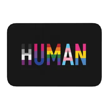 Человеческие ЛГБТ-двери, Пол, Ванная комната, Кухонные коврики, Противоскользящий коврик для гордости ЛГБТК, геев и лесбиянок, коврик для прихожей, ковер для гостиной