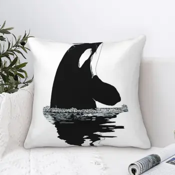Бархатная наволочка Orca Killer Whale, черная подушка для тела, Персонализированные наволочки, декоративные