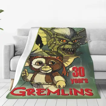 Одеяла Gremlins 30 Years Velvet всесезонные Mogwai Ugly Портативные легкие пледы для домашнего дивана, покрывала для постельного белья