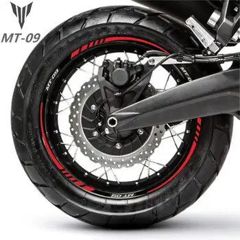 Для YAMAHA MT-09 MT09 Светоотражающие аксессуары для мотоциклов Наклейка для модификации колесных шин, наклейки на ступицы, лента в полоску на ободе