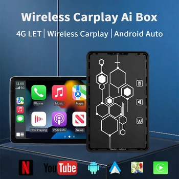 Android TV Mini Ai Box Apple Carplay Android Auto Беспроводной адаптер USB BT Netflix Spotify Youtube смарт-ключ для универсального автомобиля