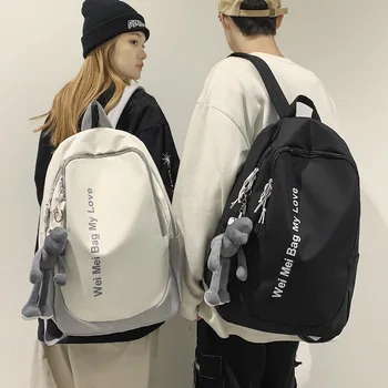 Рюкзак для студентов колледжа, школьная женская нейлоновая школьная сумка для подростков, девочек, мальчиков, простой кампусный японский рюкзак