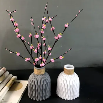 Прочные вазы, современный Европейский цветочный офис, Пластиковая простота, Свадебная Белая /розовая /серая Антикерамическая композиция