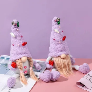 Новая фиолетовая безликая кукла Рудольф подарочный пакет старик Рождественские принадлежности