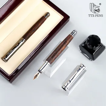 Деревянная ручка высокого класса с жестким касанием, деловой Набор ручек для каллиграфии в стиле ретро, Подарочный Набор Оптом