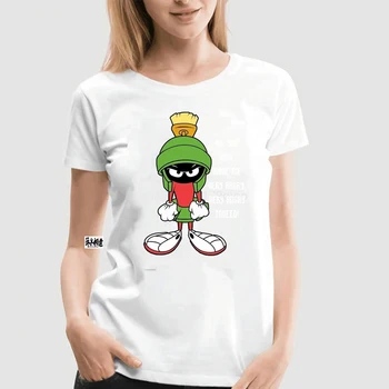 Мужская футболка высокого качества Marvin Martian Ufo, черная футболка из 100 хлопка, забавная футболка, новинка, футболка для женщин