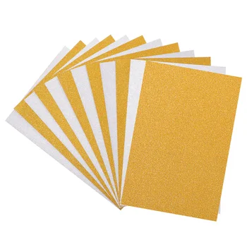 10шт Блестящая картонная бумага, блестящая крафт-бумага формата А4, бумага для поделок, крафт-бумага, блестящий картон для декора вечеринок своими руками