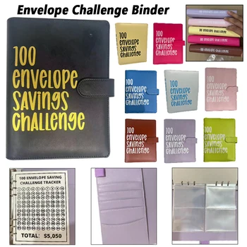 100 конвертов формата А5 Challenge Binder Простой и увлекательный способ сэкономить 5050 долларов для пары Бюджетный биндер Challenge Binder с конвертами для наличных денег