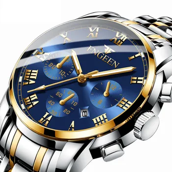 Роскошные мужские часы Высококачественные водонепроницаемые светящиеся мужские наручные часы Мужские кварцевые часы повседневные часы