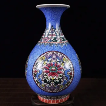 Нефритовый горшок с цветочным узором ручной работы в китайском стиле, весенняя бутылка для культурных и развлекательных коллекций