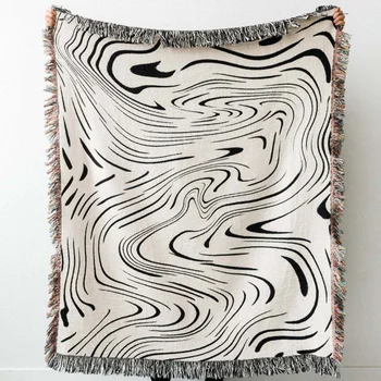 125*150 см Одеяло для домашнего декора в скандинавском стиле, гобелен с принтом 