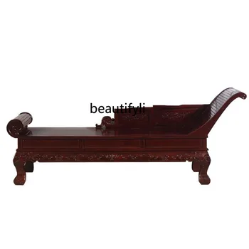 Шезлонг Новый китайский стиль Arhat Bed Beauty Bed Мебель из массива Дерева Для гостиной Односпальный диван