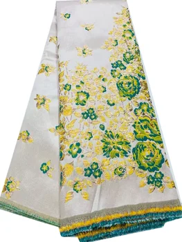 Африканские кружевные ткани, вышивка пайетками, Белые высококачественные вечерние платья Для женщин, вышитая бисером Сетка, Тюль, ткань для шитья F3749