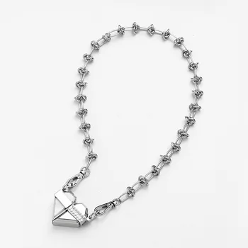 Ожерелье LONDANY, Магнитное ожерелье Love, Модный Ошейник с подвеской из Циркона на холодном Ветру, Цепочка с высоким смыслом, женское ожерелье