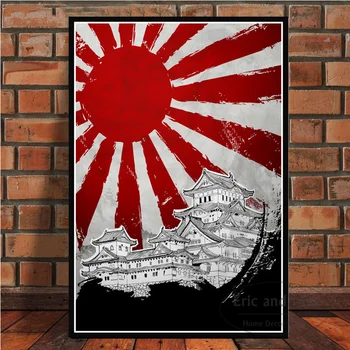 Японский Бонса Бусидо Самурай Кандзи Абстрактный плакат с принтом, Картины на холсте, Настенные рисунки, Скандинавское украшение дома