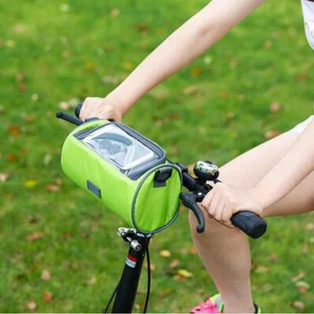 Новый комплект ручек для велосипеда, велосипедные сумки, сумка для телефона с сенсорным экраном, переносная передняя сумка для горного велосипеда, велоспорт