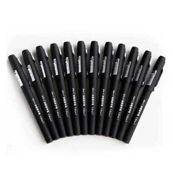 1 шт Черная профессиональная ручка-роллер с гелевыми чернилами 1,0 мм, канцелярские принадлежности, настольные принадлежности