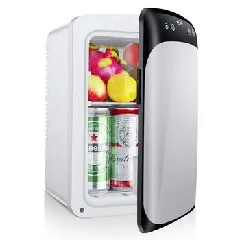 Автомобильный холодильник с электрическим приводом объемом 10 л, портативный мини-холодильник с функцией холодной и горячей воды, режим ЭКО-энергосбережения - AC & DC
