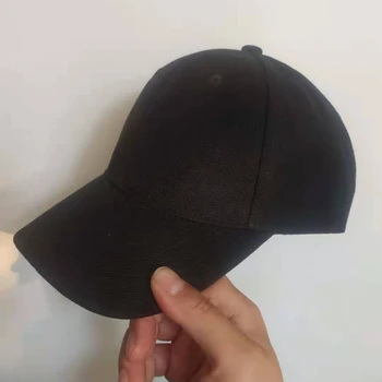 Черная шляпа, бейсболка Унисекс для мужчин и женщин, модная уличная пылезащитная шляпа, хлопковые кепки с мягким верхом, повседневные регулируемые шляпы в стиле ретро