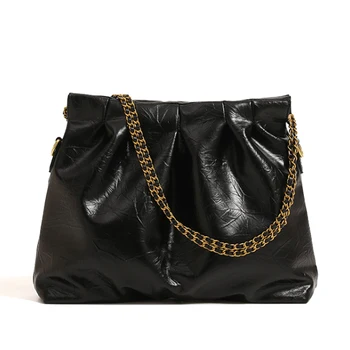 Женская сумка большой емкости, новая сумка-тоут на цепочке, высококачественная сумка через плечо, сумка через плечо