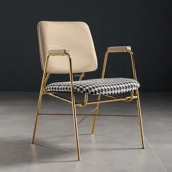Скандинавский Золотой Диван-кресло, мебель для гостиной, Минималистский Дом, Спинки для гостиной, Обеденные стулья, креативное кресло для спальни