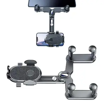Подставка для телефона с зеркалом заднего вида на 360 градусов, автомобильное многофункциональное крепление для телефона и GPS, автомобильный держатель для мобильного телефона с крепким замком с четырьмя когтями