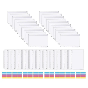 40 Штук Папка для хранения бумаги для вырезок Прозрачный Органайзер для хранения бумаги С вкладками для хранения картона для вырезок