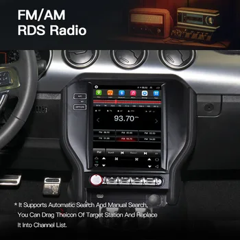 Tesla Style Android 12,8 ГБ 256 ГБ Автомобильное Радио GPS Навигация Для Ford Mustang 2015-2019 Авто Стерео Автомобильный Плеер Головное Устройство DSP Аудио