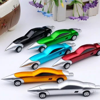 3 части симпатичной автомобильной шариковой ручки ярких цветов, креативные канцелярские принадлежности