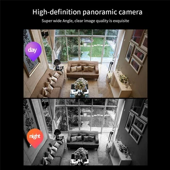 Беспроводная лампа с резьбой E27 Камера наблюдения с дистанционным управлением мобильного телефона ночного видения 360 ° Полноцветный сетевой монитор HD 1080P