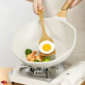 Сковорода-Вок с антипригарным покрытием, Кастрюли для приготовления яичного стейка, Газовая плита, Индукционная Универсальная плита