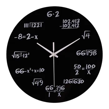 Бесшумные Математические уравнения Политехнические Цифровые Настенные часы Математические Формулы Цифры Украшения Подвесной Декор Reloj De Pared