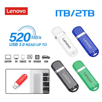 Lenovo 2TB USB Металлическая Флешка 1TB 512GB 256GB OTG Флеш-накопитель 128 ГБ Водонепроницаемая USB-флешка Высокоскоростная Флэш-Карта Памяти