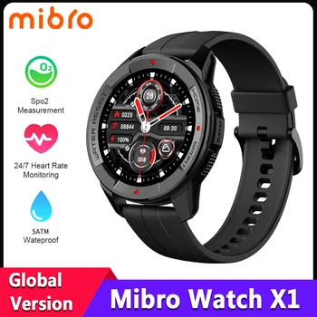 Оригинальные Смарт-Часы Mibro X1 Глобальной Версии 1,3-дюймовый AMOLED-Экран SpO2 Монитор Сердечного Ритма Bluetooth Smartwatch Для iOS Android