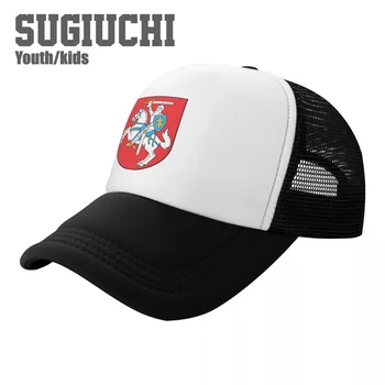 Детская сетчатая кепка, шляпа с эмблемой Литвы, бейсболки для молодежи, мальчиков и девочек, детские шапки для учеников, спортивные костюмы на открытом воздухе, Унисекс