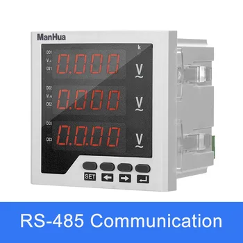 AC220V Цифровой Счетчик энергии Вольтметр Программируемый Измеритель Напряжения Детектор Электричества Поддержка RS-485 Связь MH-3AV33
