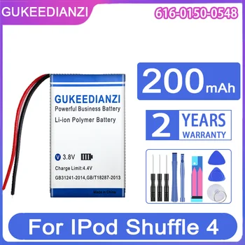 Сменный Аккумулятор GUKEEDIANZI 616-0150-0548 (2 линии) 200 мАч Для iPod Shuffle 4/5/6/7 Shuffle5 Shuffle6 MP3 Bateria