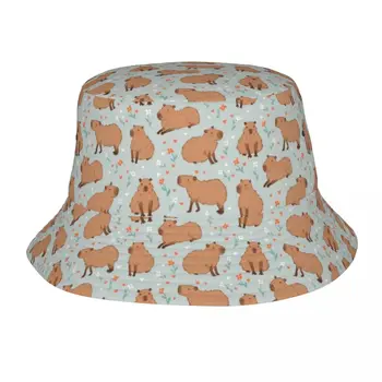 Уникальная широкополая шляпа с милым рисунком Капибары для девочек, легкие кепки для любителей кемпинга, рыбалки, рыбака, летние головные уборы для путешествий