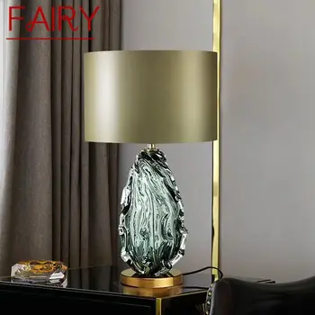 Сказочная скандинавская современная настольная лампа с глазурью Модное искусство Гостиная Спальня Отель Светодиодная Индивидуальность Оригинальность Настольная лампа