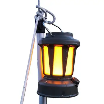 Солнечный походный фонарь, винтажный походный светодиодный светильник для палатки IPX4, водонепроницаемый, 3 режима освещения, Походная лампа для внутренних и наружных домашних палаток