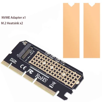 SSD-адаптер M2 NVME к PCIe 4.0, 64 Гбит/с M.2 PCI-e X4 Карта Расширения для настольных ПК GEN4 GEN3 Full Speed с Радиатором из Чистой меди