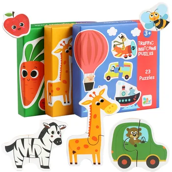 Детские Головоломки, Транспортировка животных, Фрукты, Овощи, Игрушки для раннего обучения Для детей, Детские Развивающие игрушки в подарок