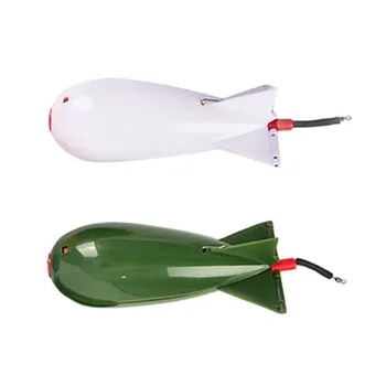 Рыболовный ракетный фидер, держатель приманки, пеллетный ракетный фидер, привлекает внимание рыбы, Зеленый / белый, S / M / L, аксессуары для ловли карпа