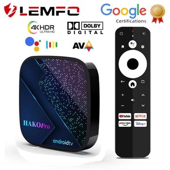 Сертифицированный Google TV Box Hako Pro TV Box Android 11 Amlogic S905Y4 2,4 G 5G Двойной Wifi BT5.0 4K HDR10 + TV Box Android 2023